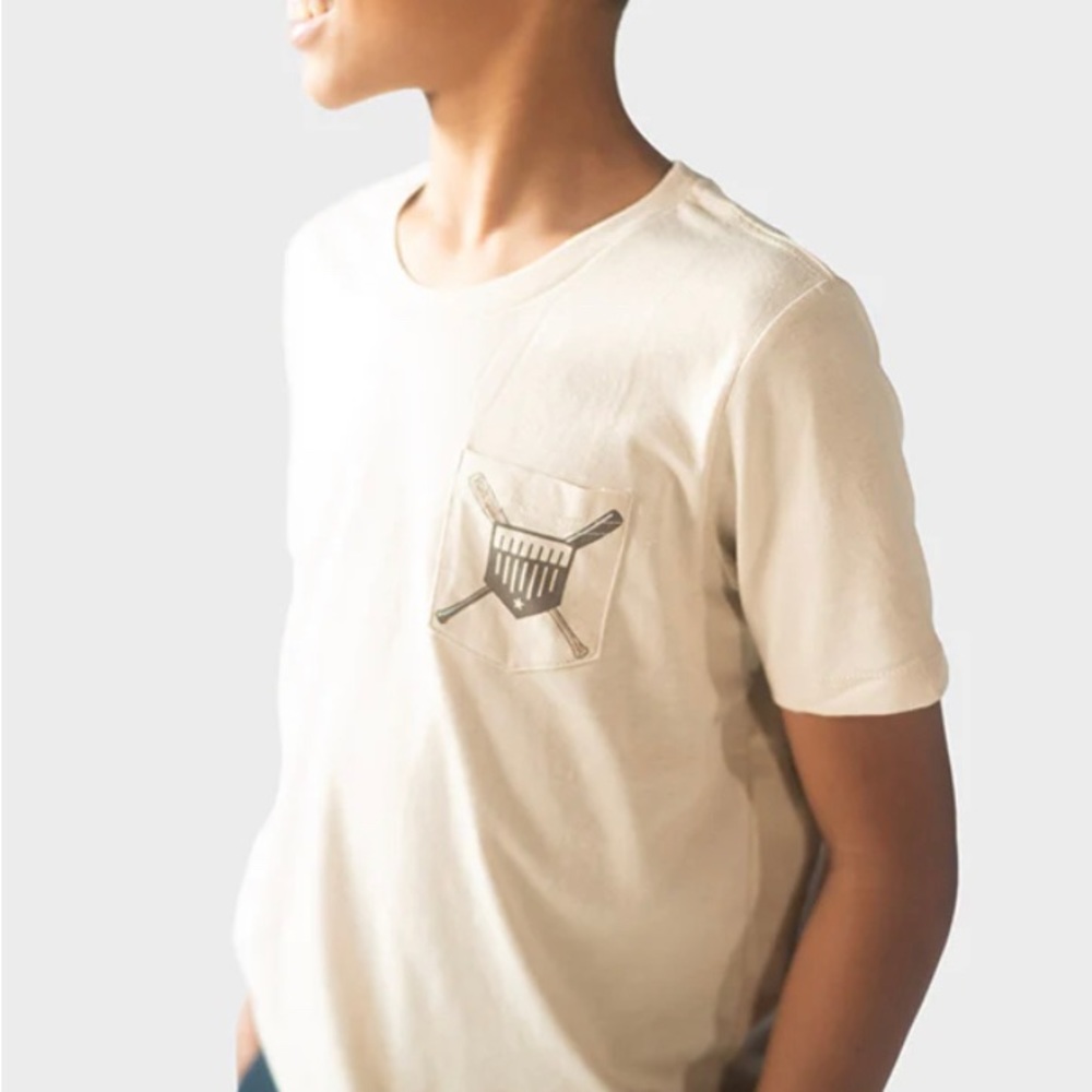 Plate Crate Maple and Ash Pocket Tee Men’s Size Medium NWOT Cream Color